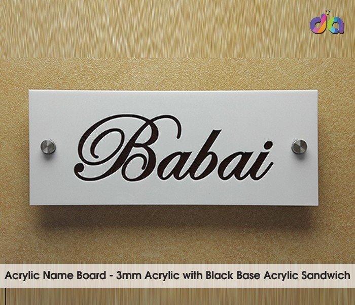 Acrylic Name Plates — work by Dharshan Adss